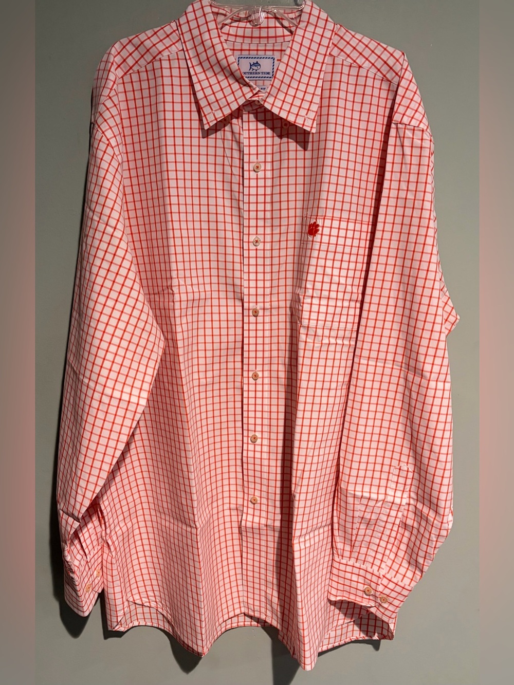 Southern Tide Clemson Tigers Long Sleeve Button Down Gameday Shirt